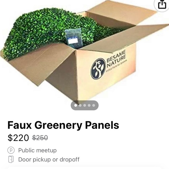 Faux greenery shrub privacy panels. - Picture 2 of 3